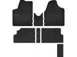 Tappetini Auto In Gomma Adatto Per Toyota Proace I (2013-2016, Furgone 2 File) Neri, Set 5 Pz, Con Fissaggi