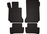 Tappetini Auto In Gomma Adatto Per Mercedes C W204 (2007-2014, Berlina, Station Wagon, Coupe) Neri, Set 4 Pz, Con Fissaggi