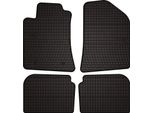 Tappetini Auto In Gomma Adatto Per Toyota Avensis Ii T25 (2003-2009, Station Wagon, Liftback, Berlina) Neri, Set 4 Pz, Con Fissaggi