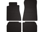 Tappetini Auto In Gomma Adatto Per Mercedes C 190 W201 (1982-1993, Berlina) Neri, Set 4 Pz, Con Fissaggi