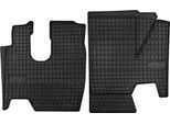 Tappetini Auto In Gomma Adatto Per Mercedes Atego 1 (1995-2005, Camion) Neri, Set 2 Pz, Con Fissaggi