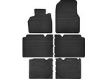 Tappetini Auto In Gomma Adatto Per Renault Espace Iv (2002-2012, 7 Posti) Neri, Set 2 Pz, Con Fissaggi