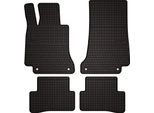 Tappetini Auto In Gomma Adatto Per Mercedes C W205 (2015-2021, Station Wagon, Berlina) Neri, Set 4 Pz, Con Fissaggi