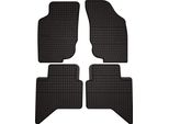 Tappetini Auto In Gomma Adatto Per Toyota Hilux Vii N25 N2 (2006-2015, Pickup) Neri, Set 4 Pz, Con Fissaggi