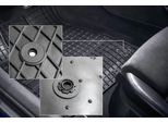 Tappetini Auto In Gomma Adatto Per Peugeot Traveller (2016-, Van 2 File) Neri, Set 6 Pz, Con Fissaggi