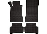 Tappetini Auto In Gomma Adatto Per Mercedes C W203 (2000-2008, Berlina, Station Wagon) Neri, Set 4 Pz, Con Fissaggi