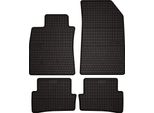 Tappetini Auto In Gomma Adatto Per Renault Clio Iii (2005-2012, Grandtour, Station Wagon, Hatchback) Neri, Set 4 Pz, Con Fissaggi