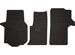 Tappetini Auto In Gomma Adatto Per Mercedes Crafter Ii (2016-, Furgone) Neri, Set 2 Pz, Con Fissaggi