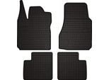 Tappetini Auto In Gomma Adatto Per Renault Twingo Ii (2007-2014, Hatchback) Neri, Set 4 Pz, Con Fissaggi