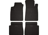 Tappetini Auto In Gomma Adatto Per Renault Kangoo I (1997-2008, Multispazio) Neri, Set 4 Pz, Con Fissaggi