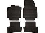 Tappetini Auto In Gomma Adatto Per Renault Captur (2013-2019, Suv) Neri, Set 4 Pz, Con Fissaggi
