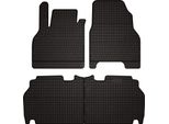 Tappetini Auto In Gomma Adatto Per Renault Kangoo Ii (2007-2021, Multispazio) Neri, Set 4 Pz, Con Fissaggi