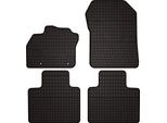 Tappetini Auto In Gomma Adatto Per Renault Zoe (2013-, Hatchback) Neri, Set 4 Pz, Con Fissaggi