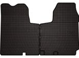Tappetini Auto In Gomma Adatto Per Renault Trafic Ii (2001-2014, Furgone) Neri, Set 2 Pz, Con Fissaggi