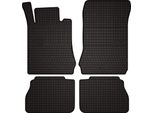 Tappetini Auto In Gomma Adatto Per Mercedes E W210 (1995-2003, Berlina, Station Wagon) Neri, Set 4 Pz, Con Fissaggi