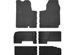 Tappetini Auto In Gomma Adatto Per Renault Trafic Ii (2001-2014, Furgone 3 File) Neri, Set 6 Pz, Con Fissaggi