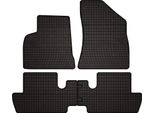 Tappetini Auto In Gomma Adatto Per Peugeot 3008 I (2009-2016, Monovolume) Neri, Set 4 Pz, Con Fissaggi