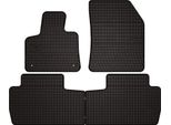 Tappetini Auto In Gomma Adatto Per Peugeot 5008 Ii (2017-, Crossover) Neri, Set 4 Pz, Con Fissaggi