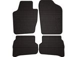 Tappetini Auto In Gomma Adatto Per Volkswagen Polo V (2009-2017, Hatchback) Neri, Set 4 Pz, Con Fissaggi