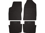 Tappetini Auto In Gomma Adatto Per Saab 9-5 I (1997-2005, Station Wagon, Berlina, Prima Del Facelift) Neri, Set 4 Pz, Con Fissaggi