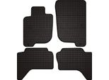 Tappetini Auto In Gomma Adatto Per Mitsubishi L200 Iv (2006-2015, Pickup) Neri, Set 4 Pz, Con Fissaggi
