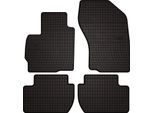 Tappetini Auto In Gomma Adatto Per Mitsubishi Outlander Ii (2006-2013, Crossover) Neri, Set 4 Pz, Con Fissaggi