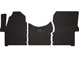 Tappetini Auto In Gomma Adatto Per Volkswagen Crafter I (2006-2019, Furgone) Neri, Set 3 Pz, Con Fissaggi