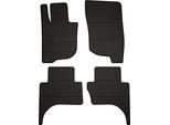 Tappetini Auto In Gomma Adatto Per Mitsubishi L200 V (2015-2019, Fuoristrada) Neri, Set 4 Pz, Con Fissaggi
