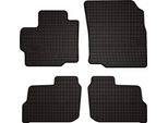 Tappetini Auto In Gomma Adatto Per Mitsubishi Space Star Ii (2013-, Hatchback) Neri, Set 4 Pz, Con Fissaggi