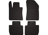 Tappetini Auto In Gomma Adatto Per Peugeot 508 Ii (2018-, Berlina, Station Wagon, Liftback) Neri, Set 4 Pz, Con Fissaggi