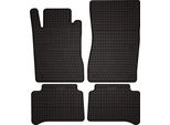 Tappetini Auto In Gomma Adatto Per Mercedes E W211 (2002-2009, Berlina, Station Wagon) Neri, Set 4 Pz, Con Fissaggi