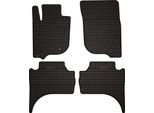 Tappetini Auto In Gomma Adatto Per Mitsubishi L200 Vi (2019-, Pickup) Neri, Set 4 Pz, Con Fissaggi