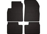 Tappetini Auto In Gomma Adatto Per Nissan Micra K13 (2010-2016, Hatchback) Neri, Set 4 Pz, Con Fissaggi