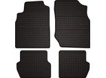 Tappetini Auto In Gomma Adatto Per Nissan Almera N16 (2000-2006, Hatchback) Neri, Set 4 Pz, Con Fissaggi