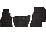 Tappetini Auto In Gomma Adatto Per Volkswagen Lt Ii (1996-2006, Van) Neri, Set 3 Pz, Con Fissaggi