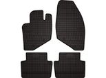 Tappetini Auto In Gomma Adatto Per Volvo V70 Ii (2000-2007, Station Wagon) Neri, Set 4 Pz, Con Fissaggi