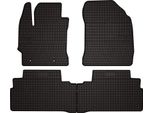 Tappetini Auto In Gomma Adatto Per Toyota Verso (2009-2018, Monovolume) Neri, Set 4 Pz, Con Fissaggi