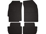 Tappetini Auto In Gomma Adatto Per Opel Karl (2015-2019, Hatchback) Neri, Set 4 Pz, Con Fissaggi