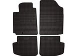Tappetini Auto In Gomma Adatto Per Toyota Yaris I (1999-2005, Hatchback) Neri, Set 4 Pz, Con Fissaggi