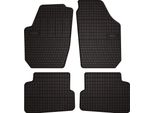 Tappetini Auto In Gomma Adatto Per Skoda Fabia Ii (2007-2014, Hatchback, Station Wagon) Neri, Set 4 Pz, Con Fissaggi