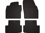 Tappetini Auto In Gomma Adatto Per Volkswagen Polo Vi (2017-, Hatchback) Neri, Set 4 Pz, Con Fissaggi