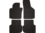 Tappetini Auto In Gomma Adatto Per Volkswagen Jetta Vi (2010-2018, Berlina, Station Wagon, Variant) Neri, Set 4 Pz, Con Fissaggi