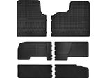Tappetini Auto In Gomma Adatto Per Opel Vivaro Ii (2014-2019, Furgone 3 File) Neri, Set 7 Pz, Con Fissaggi