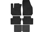 Tappetini Auto In Gomma Adatto Per Opel Zafira B (2005-2014, Monovolume 7 Posti) Neri, Set 6 Pz, Con Fissaggi