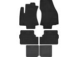 Tappetini Auto In Gomma Adatto Per Opel Zafira A (1999-2005, Monovolume 7 Posti) Neri, Set 6 Pz, Con Fissaggi