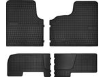 Tappetini Auto In Gomma Adatto Per Opel Vivaro Ii (2014-2019, Furgone 2 File) Neri, Set 5 Pz, Con Fissaggi
