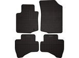 Tappetini Auto In Gomma Adatto Per Peugeot 107 (2005-2014, Hatchback) Neri, Set 4 Pz, Con Fissaggi
