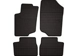 Tappetini Auto In Gomma Adatto Per Peugeot 207 (2006-2012, Sw, Station Wagon, Hatchback) Neri, Set 4 Pz, Con Fissaggi