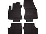 Tappetini Auto In Gomma Adatto Per Opel Zafira A (1999-2005, Monovolume) Neri, Set 4 Pz, Con Fissaggi