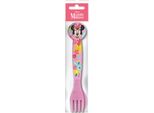 Tataway Disney Set Di 2 Posate Di Plastica Rosa Per Bambine Forchetta E Cucchiaio Di Minnie Mouse